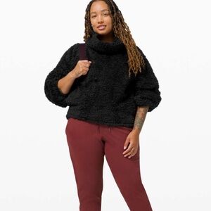 Lululemon Warm Restore Sherpa Pullover Sweater Black